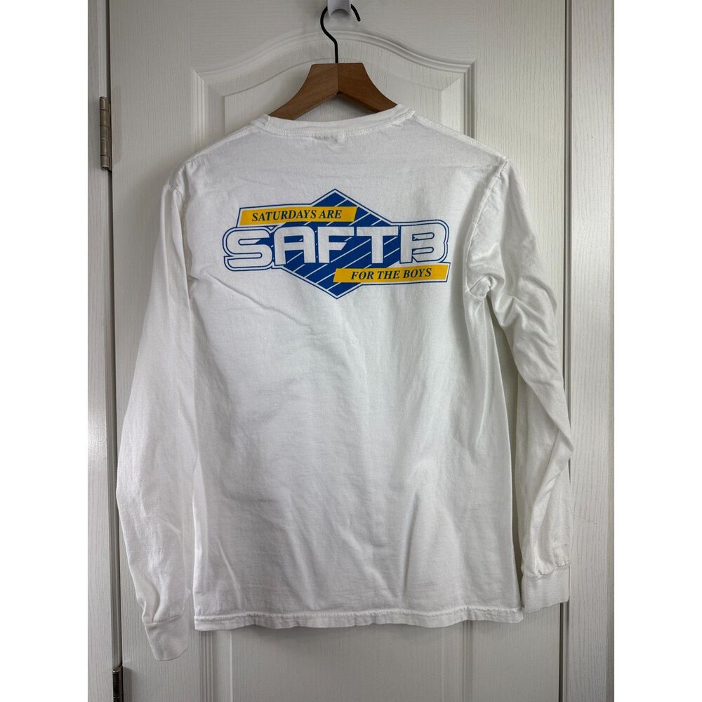 SAFTB Saturdays Are For The Boys Comfort Colors L/S T Shirt White Adult Size S